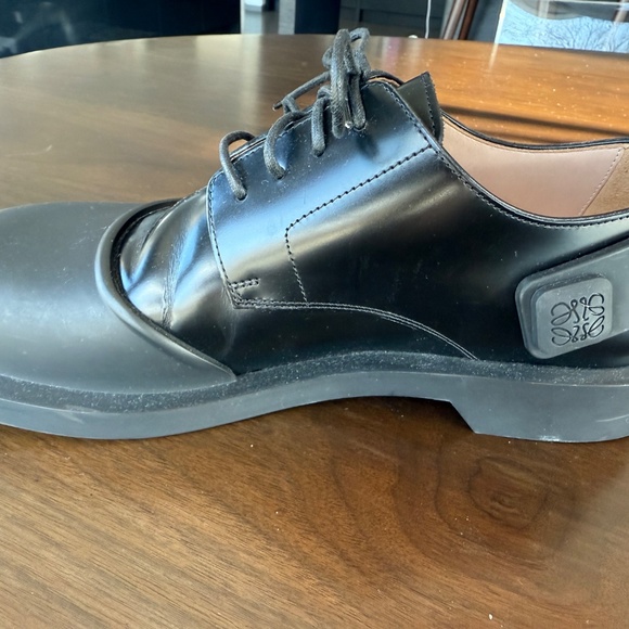 Loewe Anagram Toe-Cap Derby (Black Leather / Rubberized Cap) main image 6